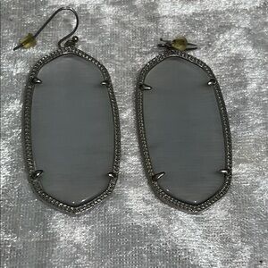 Premium Kendra Scott Silver and Gray Earrings